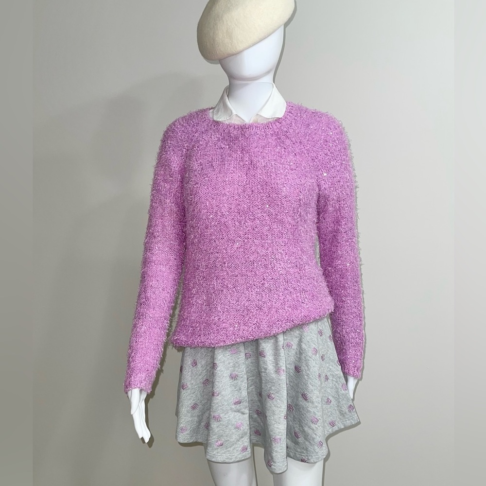 NWT Gymboree Sparkle Purple Glitter Sweater & Skirt for Big Girl Size XL (14)